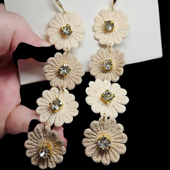 $3 if Bundled! New Stylish Flower Dangle Earrings - Picture 2 of 2